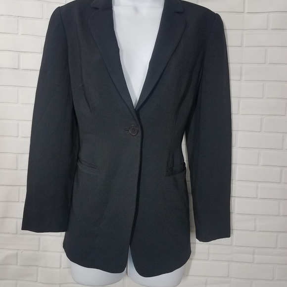 Ann Taylor Petites Black Suit Blazer Business Jacket - Picture 2 of 12